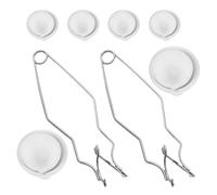 HOMSFOU Kit de Fundición de Metal 8 Piezas Crisoles de Cuarzo (5 Oz y 2 Oz), Pinzas Largas para Crisoles y Abrazaderas Circulares, Herramienta para Colado y Fundición en Joyería Artesanal