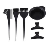 HOMSFOU Kit de Tinte Cabello y Pulido de 9 Piezas Pinceles, Recipiente y de Plástico Negro, Fácil de Limpiar para Uso en Salón Profesional