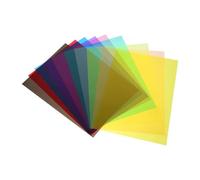 HOMSFOU Láminas de Celofán Transparentes Pvc A4, 10 Colores Surtidos, 10 Unidades para Manualidades, Decoración y Envoltorios, Película Iridiscente y Papel Celofán Multiusos