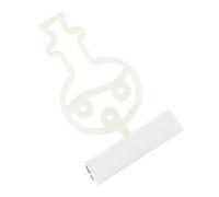 HOMSFOU Lámpara LED de Escritorio Halloween Bicolor con Forma de Botella Decorativa para Hogar y Bar Pequeña y Ahorradora de Energía Dual USB y Pilas sin Deslumbrar