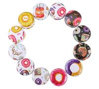 HOMSFOU Latas Redondas de Hojalata para Velas Artesanales, Mini Latas Tapa, Tamaño Compacto para Manualidades y Almacenamiento, Pack de 12 Unidades, Ideales para Hacer Velas Aromáticas