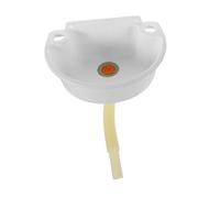 HOMSFOU Lavabo de Baño Pequeño Lavabo de Pared sin Perforación con Tubo Plástico 75 Cm Diseño Compacto para Baños Pequeños y Balcones Color Claro 31x21 Cm Instalación Fácil para Espacios