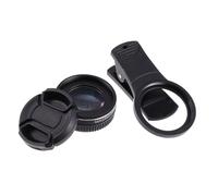 HOMSFOU Lente Macro para Móvil Clip de Aleación de Aluminio Espacial 37mm 15x Resistente Grasa para Fotografía Cámara y Teléfono