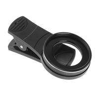 HOMSFOU Lente Macro para Teléfono con Clip 15x 37 Mm Aleación De Aluminio Profesional Compacto Negro Fotografía Móvil Detalle