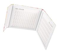 HOMSFOU Libro de Muestras de Colores de Uñas de Gel para Uñas 120 Colores Placa de Exhibición para Salones y Prácticas de Arte Tablero Abs Duradero para Mostrar