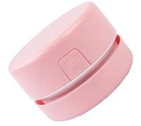 HOMSFOU Limpiadora de Mano Eléctrica sin Batería para Escritorio y Coche, Mini Aspiradora Portátil Multifunción, Ligera y Práctica para Polvo, Migas y Virutas, Color Rosa, Material