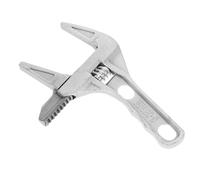 HOMSFOU Llave ajustable multifuncional con mango corto, llave ligera para grifos, válvulas y duchas, diseño antideslizante de alto par para tareas de fontanería y mantenimiento