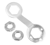 HOMSFOU Llave de Embrague para Lavadora 36/38mm, Herramienta Manual de Metal Plata, Juego Tuercas de 36mm y 38mm, para Reparación y Mantenimiento de Lavadoras Domésticas