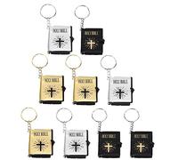 HOMSFOU Llavero de la Biblia, 9 Unidades Pequeña Biblia Llavero Mini n para Niños Grande Mini Real - Colgante de Bolsos