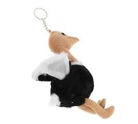 HOMSFOU Llavero de Peluche de Avestruz Pequeño Negro, Colgante para Bolso y Mochila, Accesorio de Juguete Suave y Divertido Niñas, Llavero de Dibujos Animados, Decoración Temática