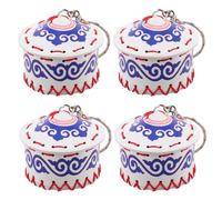 HOMSFOU Llaveros de Yurta Mongola 4 Piezas, Colgador Pequeño Tradicional Hecho a Mano, Accesorio Cultural Portátil para Hombres, Recuerdo de Viaje y Suerte, Diseño Artesanal Auténtico