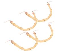 HOMSFOU Mango de Tetera Resistente al Desgaste 20 CM de Bambú en Forma de U 4 Piezas para Uso Doméstico en Teteras de Cerámica y Vidrio