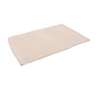 HOMSFOU Manta para Mascotas Cálida y Suave de Vellón Coral, Tapete Rectangular Beige 76x52 Cm para Perros y Gatos Pequeños, Adecuado para Jaulas, Camas Interiores y Uso Portátil