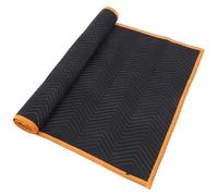 HOMSFOU Mantén La Seguridad Tus Mudanzas Nuestras Mantillas De Embalaje Gruesas Para Muebles Protección Total Para Transporte y Envío Diseño Acolchado y Gran Negro Bordes Naranjas