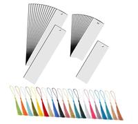 HOMSFOU Marcadores de Páginas DIY Sublimación Doble Cara con Borlas Marcapáginas para Personalizar y Libros para Manualidades y Proyectos