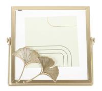 HOMSFOU Marco de Fotos de Ginkgo de Hierro Dorado para Escritorio
