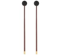 HOMSFOU Mazo para Meditación de Madera de Café Control de Tono y Resonancia Mejorada, Paquete de 2 Piezas para Práctica Musical
