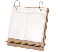 HOMSFOU Mini Álbum de Fotos para Exhibición de Uñas Soporte de Madera y Metal, Ligero y Compacto, Adecuado para Salón de Uñas y Visualización de Pegatinas Decorativas
