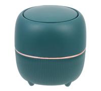 HOMSFOU Mini Cubo de Basura de Escritorio Tapa a Presión, PP Verde | Ligero, Aislamiento de Olores, Tamaño Compacto, Uso en Mesa y Hogar, Diseño de Expulsión por Presión