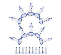 HOMSFOU Mini Faro de Resina Azul para Decoración Náutica, 20 Piezas Miniatura para Casas de Muñecas, Accesorio para Micro Paisaje y Adorno de Escritorio Mediterráneo