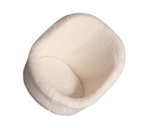 HOMSFOU Mini Sofá Fotográfico para Recién Nacidos en Color Blanco Tela de Felpa y Plástico, Diseño Adorable Seguro para Bebés en Dormitorio o Sala de Estar