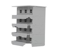 HOMSFOU Modelo De Edificio Residencial En Miniatura Edificio En Ruinas Dañado Casa En Miniatura