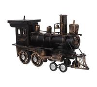 HOMSFOU Modelo de Locomotora de Vapor Vintage de Aleación, Escultura Decorativa para Escritorio, Adorno Retro para Hogar y Oficina, Accesorio Creativo para Decoración de Mesa, Obsequio
