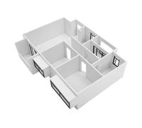 HOMSFOU Modelo De Perfil Interior Modelo Arquitectónico Herramientas para Maquetas Kit De Diseño De Apartamentos Componentes para Maquetas Kit 3D Sin Terminar
