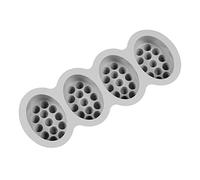 HOMSFOU Molde de Silicona para Jabón y Pasteles con Cavidades Molde Ovalado para Masaje y Diy Color Gris para Decorar Cupcakes y Cake Pops