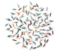 HOMSFOU Moldes Pintados Multicolores de Figuras de Personas Escala N 1:150, 100 Piezas Estilos Surtidos, para Modelismo y Dioramas, Ideales para Proyectos de Trenes y Estilo Aleatorio