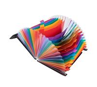 HOMSFOU Organizador de de Tipo para Oficina y Estudiantes Carpeta Expandible Diseño de Cuadro Negro para Archivar y Almacenar Archivos Contratos y