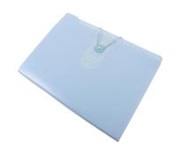 HOMSFOU Organizador de Transparente con Compartimentos Carpeta Expandible Multifuncional para Oficina y Estudio para Clasificar Papeles y Incluye Etiquetas y Stickers Color Azul