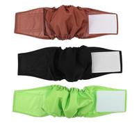 HOMSFOU Pañales Lavables Reutilizables para Perros Machos Pequeños Cintura 36-42 Cm, Banda Abdominal Absorbente 3 Unidades, Anti-Fugas para Uso Interior y Exterior, Empapadores