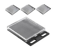 HOMSFOU Panel Reflectante Retrorreflectante para Sensor Fotoeléctrico, Accesorios Reflectantes para Seguridad Vial Hogar, Diseño Espejo, 4 Piezas, Alta Reflectividad