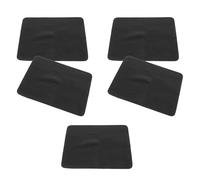 HOMSFOU Paños de Limpieza para Gafas de Microfibra Negra, 5 Unidades 14.5x17.5 Cm, Paño de Limpieza para Lentes Reutilizable, Adecuado para Pantallas de Móvil, Cámara y Ordenador