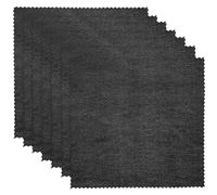 HOMSFOU Paños de Microfibra para Limpiar Lentes de Gafas, 100 Unidades, 120x120 Mm, Doble Cara, Color Negro, Paño Limpiador Reutilizable para Gafas de Sol y Pantallas Electrónicas,