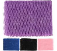 HOMSFOU Paños Exfoliantes de Baño de Nylon 4 Unidades (azul, Negro, Rosa y Morado), Red Larga para Depurar Piel, Cepillo Corporal Práctico para Limpieza y Exfoliación en Ducha, Adecuado