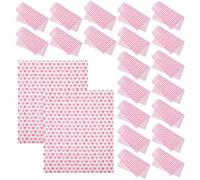 HOMSFOU Papel para Hornear Forma de Corazón 50 Hojas 25x21,5 Cm Papel Antigrasa para Alimentos Pan y Galletas Resistente a Alta Temperatura para Uso Doméstico y Comercial