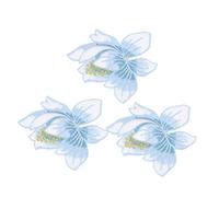 HOMSFOU Parche Decorativo Bordado de Flor de Loto Azul Set de Unidades para Coser o Planchar Accesorio Elegante para Ropa y Manualidades Diy