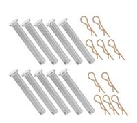 HOMSFOU Pasador de Bloqueo para Andamios 11 Mm Diámetro X 70 Mm Longitud, Clavija de Fijación con Orificio, Pasador de Inserción Resistente para Montaje Rápido en Andamios, Accesorio