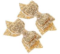 HOMSFOU Pasadores Pelo Lentejuelas Grandes, Lazo en Forma de Punta de Golondrina, 2 Piezas Metálicas, Accesorios Cabello de Niñas, Clips Brillantes para Fiestas y Uso Diario