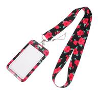 HOMSFOU Patrón de Flores y Hierbas Cuerpo de teléfono móvil Cubierta de la Placa de identificación Protector Caso de Tarjeta de identificación Manga de la Placa Manga de Cartas poliéster