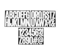 HOMSFOU Pegatinas Autoadhesivas de Letras en Color Claro 7,6 X 3,8 Cm, 15 Hojas Números y Símbolos para Buzones y Decoración Exterior, Resistentes al Clima, Adecuado para Señalización