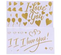 HOMSFOU Pegatinas Material PVC Resistente Doradas Autoadhesivas de Globos especificaciones técnicas en San Valentín y Diseño Patrones Exquisitos Varios estilos para Varios estilos