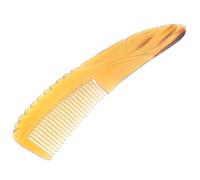 HOMSFOU Peine de Cuerno de Buey 16 Cm Masajeador y Desenredante Antiestático para Hombres y Mujeres, Peine Natural Diseño Curvado y Superficie Lisa para Cuidado del Cuero Cabelludo