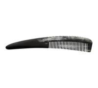 HOMSFOU Peine de Masaje de Cuerno de Yak Natural Negro, Grosor 6-8 Mm, Tamaño 20-22 Cm, Peine para Peinar Cabello Textura Única, Herramienta de Cuidado Capilar para Uso Diario