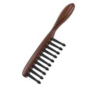 HOMSFOU Peine de Sándalo Masajeador Dientes Anchos de Madera Natural para Cuidado del Cuero Cabelludo, Herramienta Profesional de Masaje Chino Portátil, Adecuado para Uso Diario en Casa