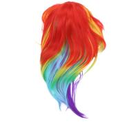 HOMSFOU Peluca de Cosplay Larga Degradada Arcoíris para Mujer Adulta, Fibra Resistente a Alta Temperatura, Peluca Colorida para Fiesta, Carnaval y Disfraces de Anime