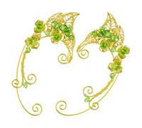 HOMSFOU Pendientes de Clip Vintage para Mujer sin Perforación, Manguito de Oreja de Aleación Dorada, Ligero y Decorativo para Fiestas y Ocasiones Obsequios