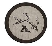 HOMSFOU Piedra de Tinta Tradicional Accesorio de Caligrafía Superficie Interior Lisa con Diseño de de Ciruelo de 4 Pulgadas con Diseño de de Ciruelo y Tapa Protectora Fácil de Transportar